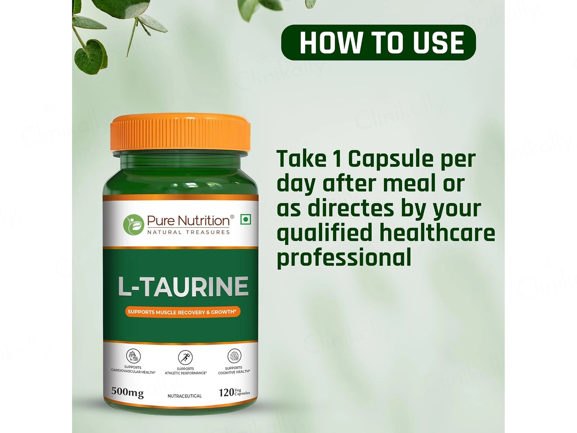 Pure Nutrition L-Taurine 500mg Veg Capsule
