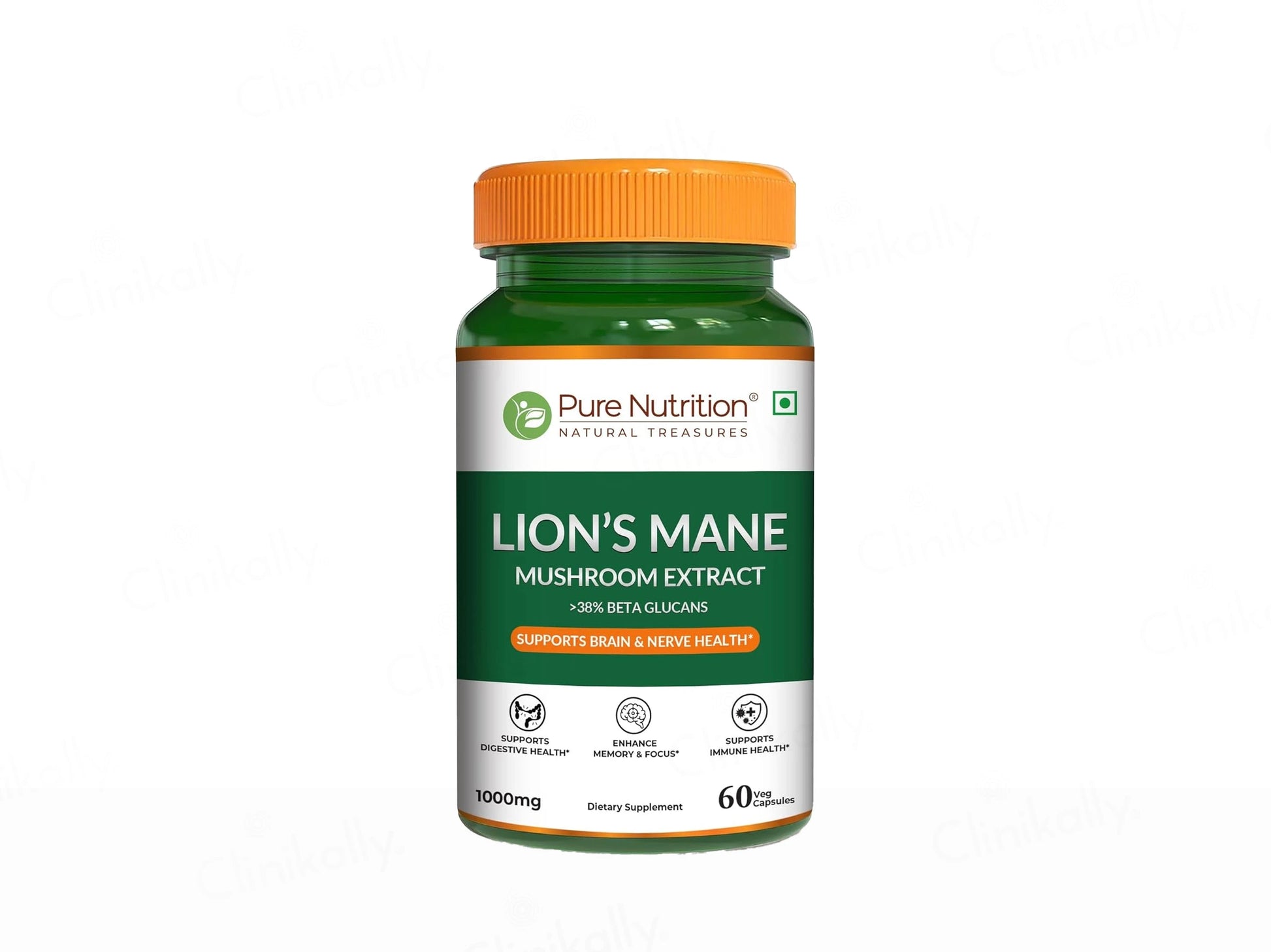 Pure Nutrition Lion's Mane Mushroom Extract 1000mg Veg Capsule