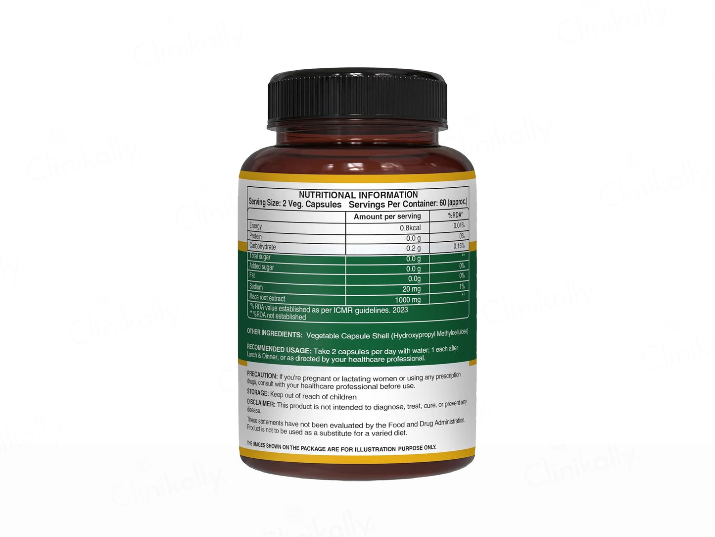 Pure Nutrition Maca Root Veg Extract 1000mg Capsule