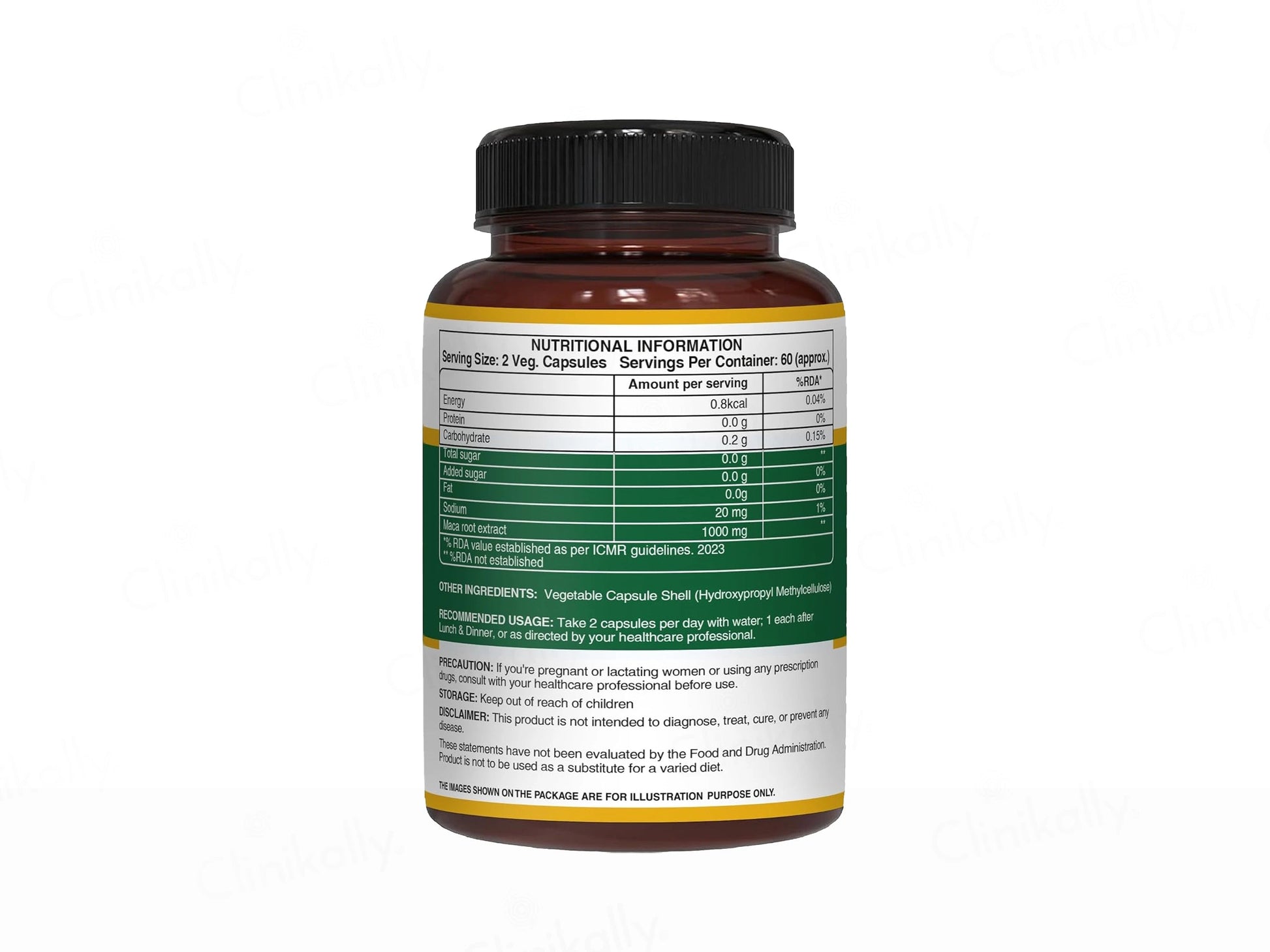 Pure Nutrition Maca Root Veg Extract 1000mg Capsule