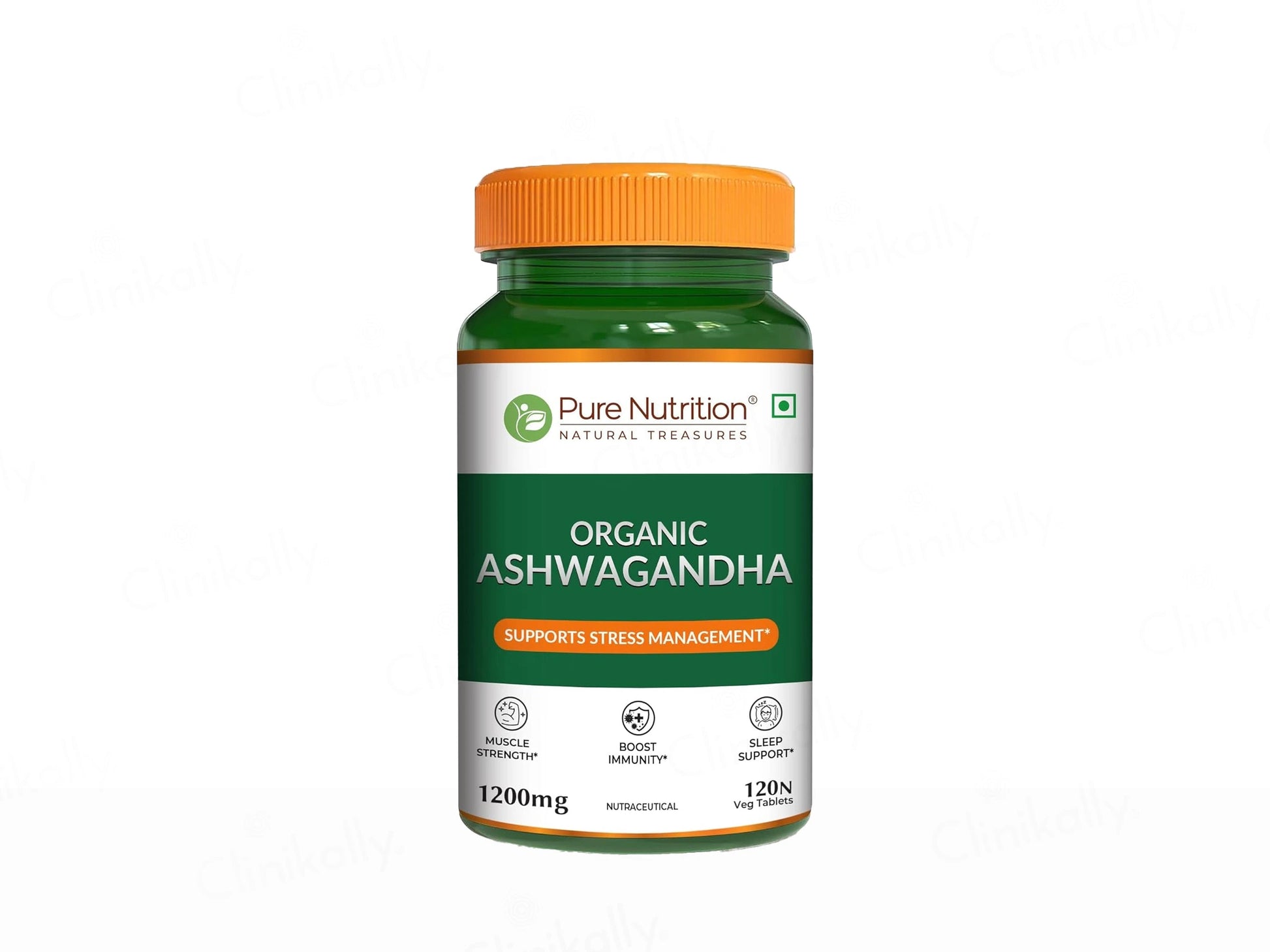 Pure Nutrition Organic Ashwagandha 1200mg Veg Tablet