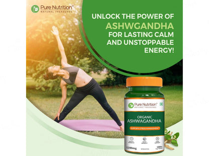 Pure Nutrition Organic Ashwagandha 1200mg Veg Tablet