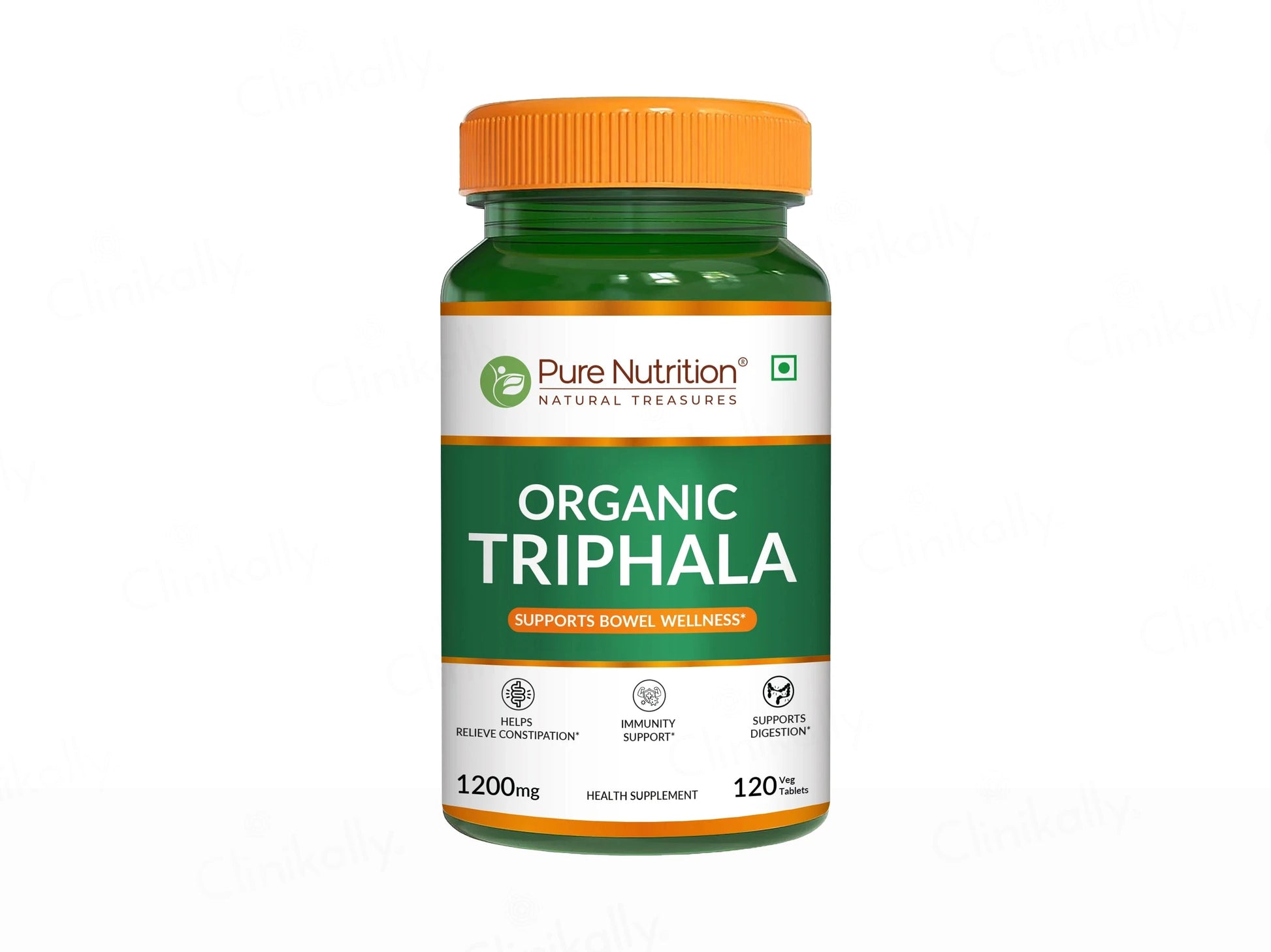 Pure Nutrition Organic Triphala 1200mg Veg Tablet