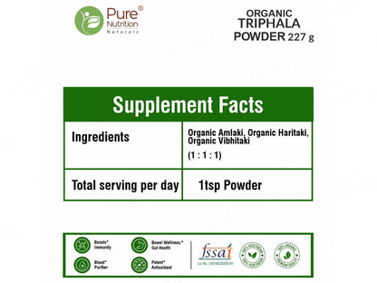 Pure Nutrition Organic Triphala Powder