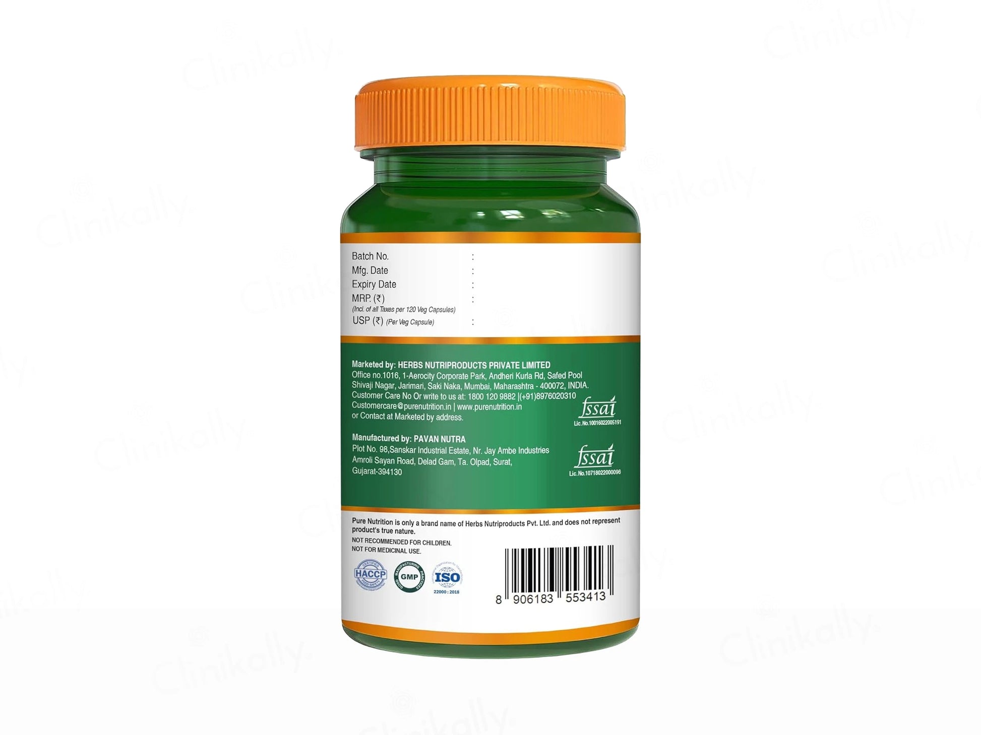 Pure Nutrition Phosphorus 600mg Veg Capsule
