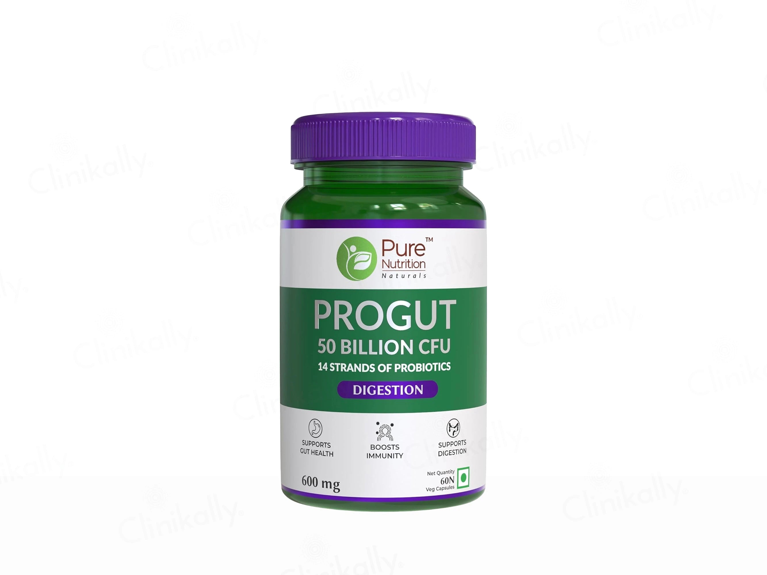Pure Nutrition Progut 50 Billion CFU Probiotics Veg Capsule – Earthglies