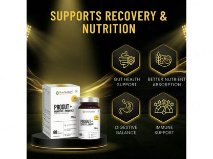 Pure Nutrition Progut Probiotics  Prebiotics 770mg Veg Capsule