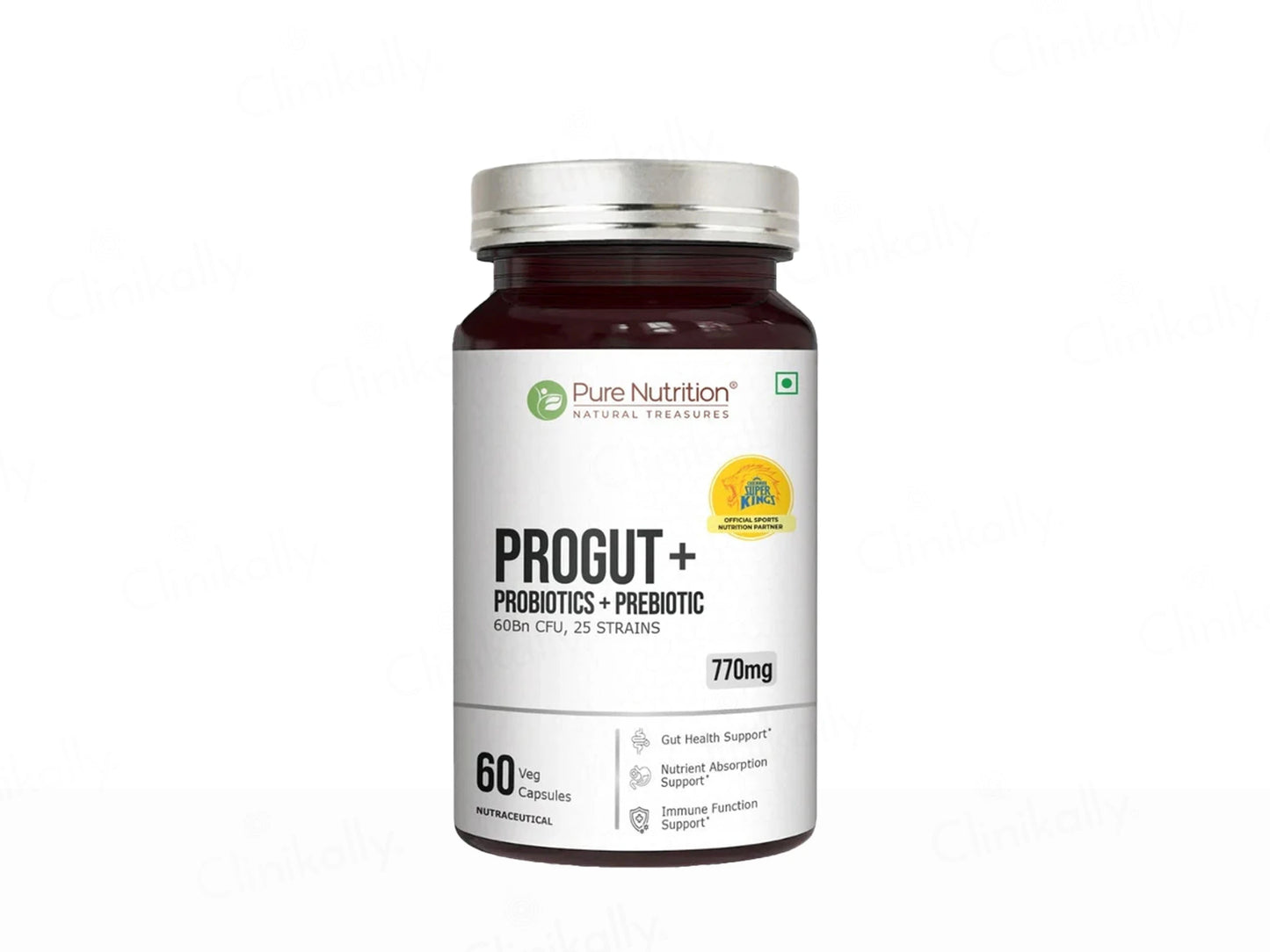 Pure Nutrition Progut Probiotics  Prebiotics 770mg Veg Capsule