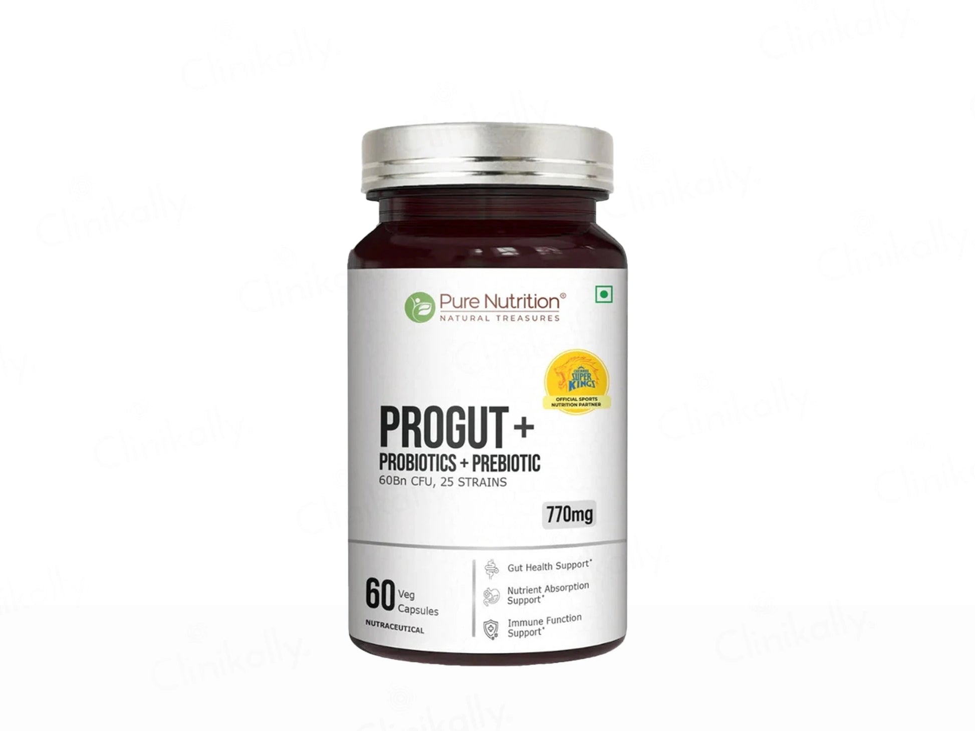 Pure Nutrition Progut Probiotics  Prebiotics 770mg Veg Capsule