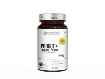 Pure Nutrition Progut Probiotics  Prebiotics 770mg Veg Capsule