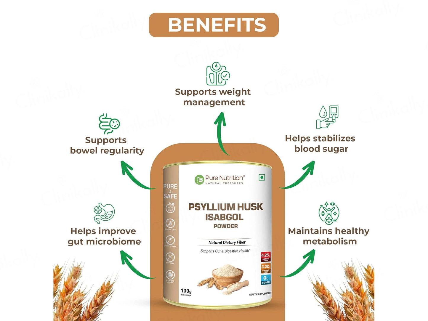 Pure Nutrition Psyllium Husk Isabgol Powder
