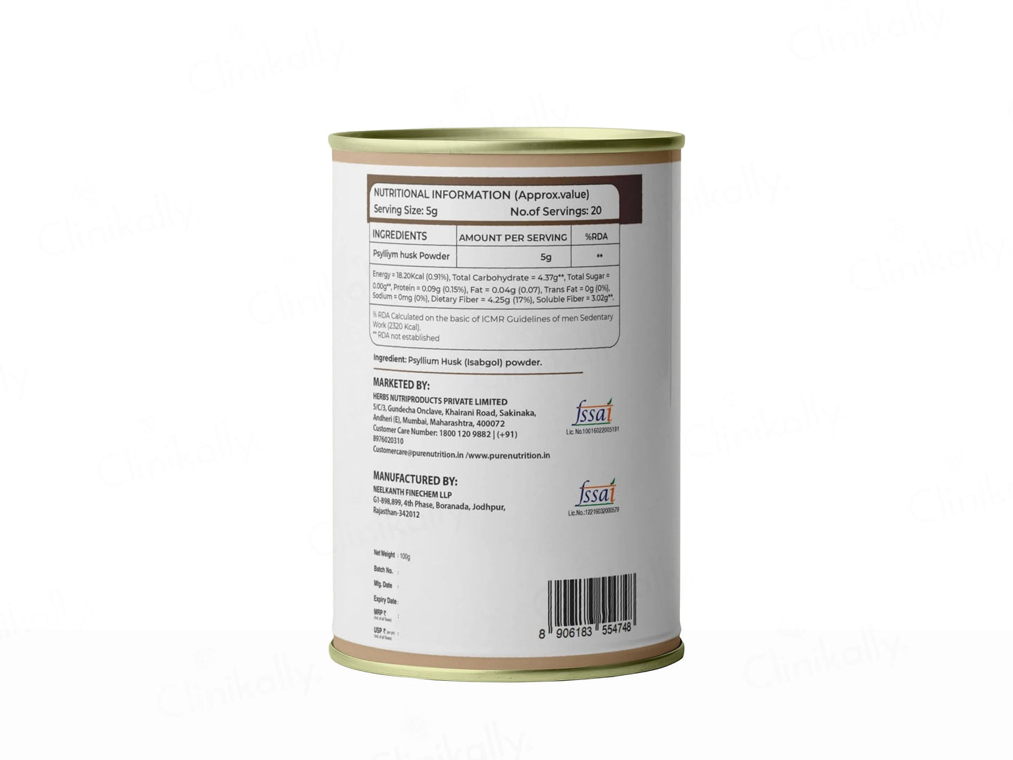 Pure Nutrition Psyllium Husk Isabgol Powder