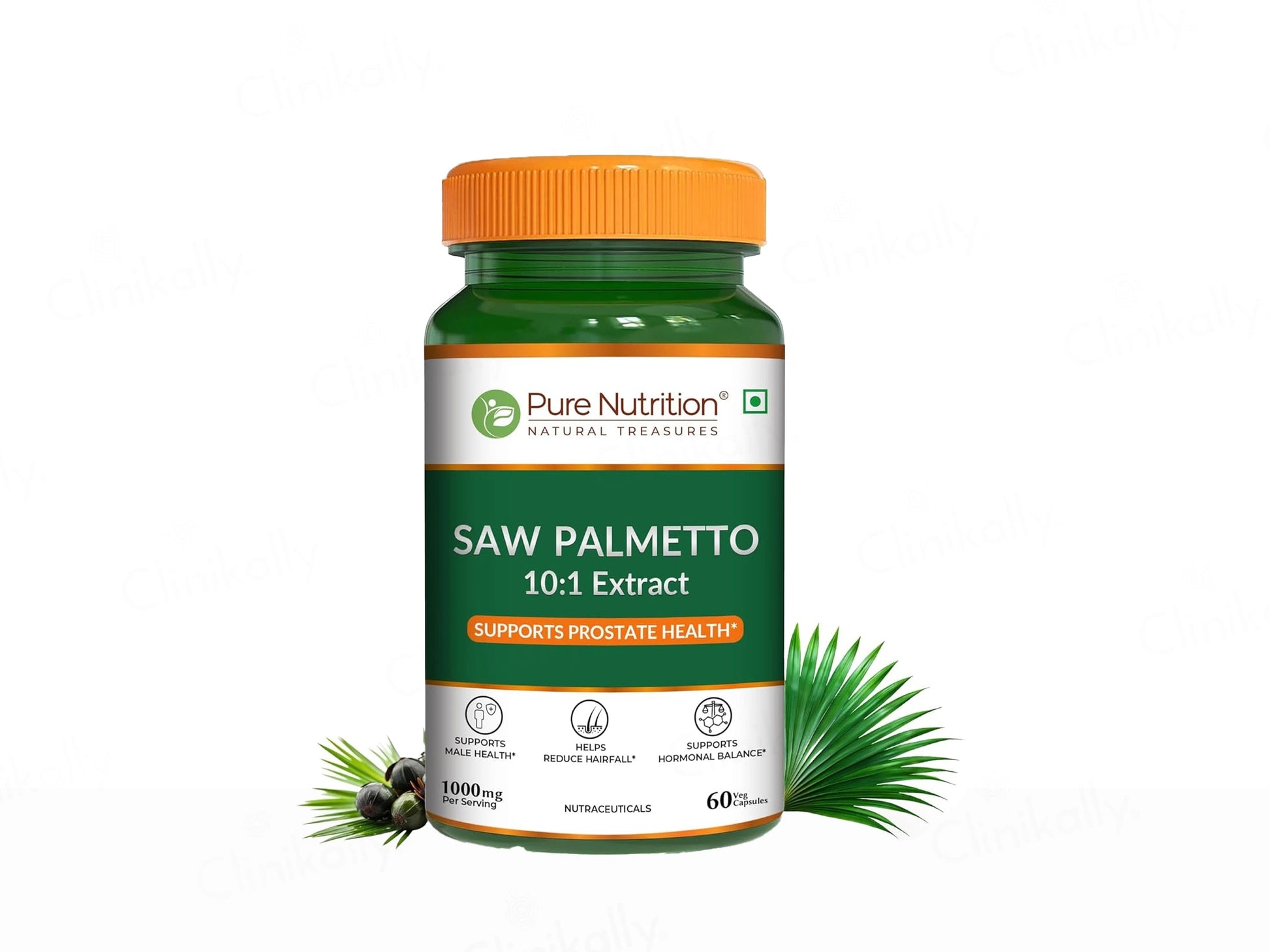 Pure Nutrition Saw Palmetto 1000mg Veg Capsule
