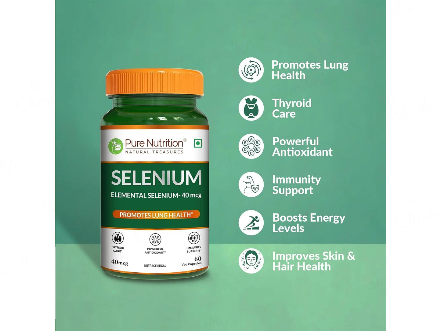 Pure Nutrition Selenium 40mcg Veg Capsule