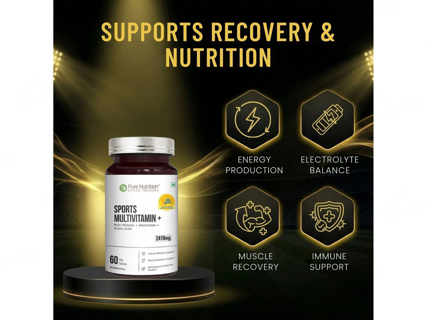 Pure Nutrition Sports Multivitamin 2419mg Nutraceutical Veg Tablet