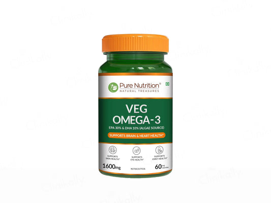 Pure Nutrition Veg Omega 3 1600mg Veg Capsule