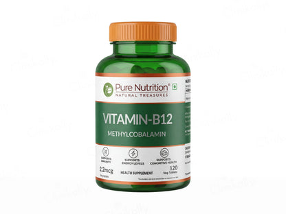 Pure Nutrition Vitamin B12 Methylcobalamin 2.2mcg Veg Tablet