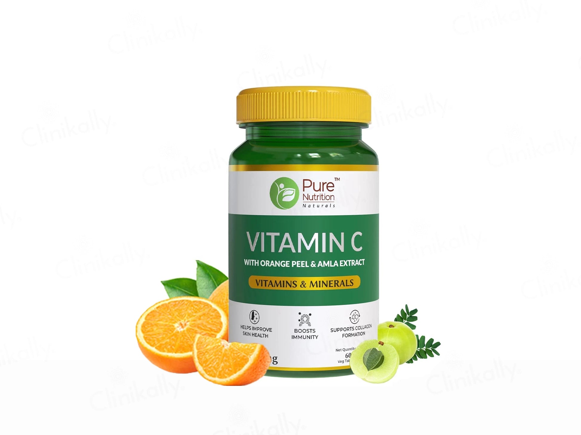 Pure Nutrition Vitamin C With Orange Peel and  Amla Extract Veg Tablet