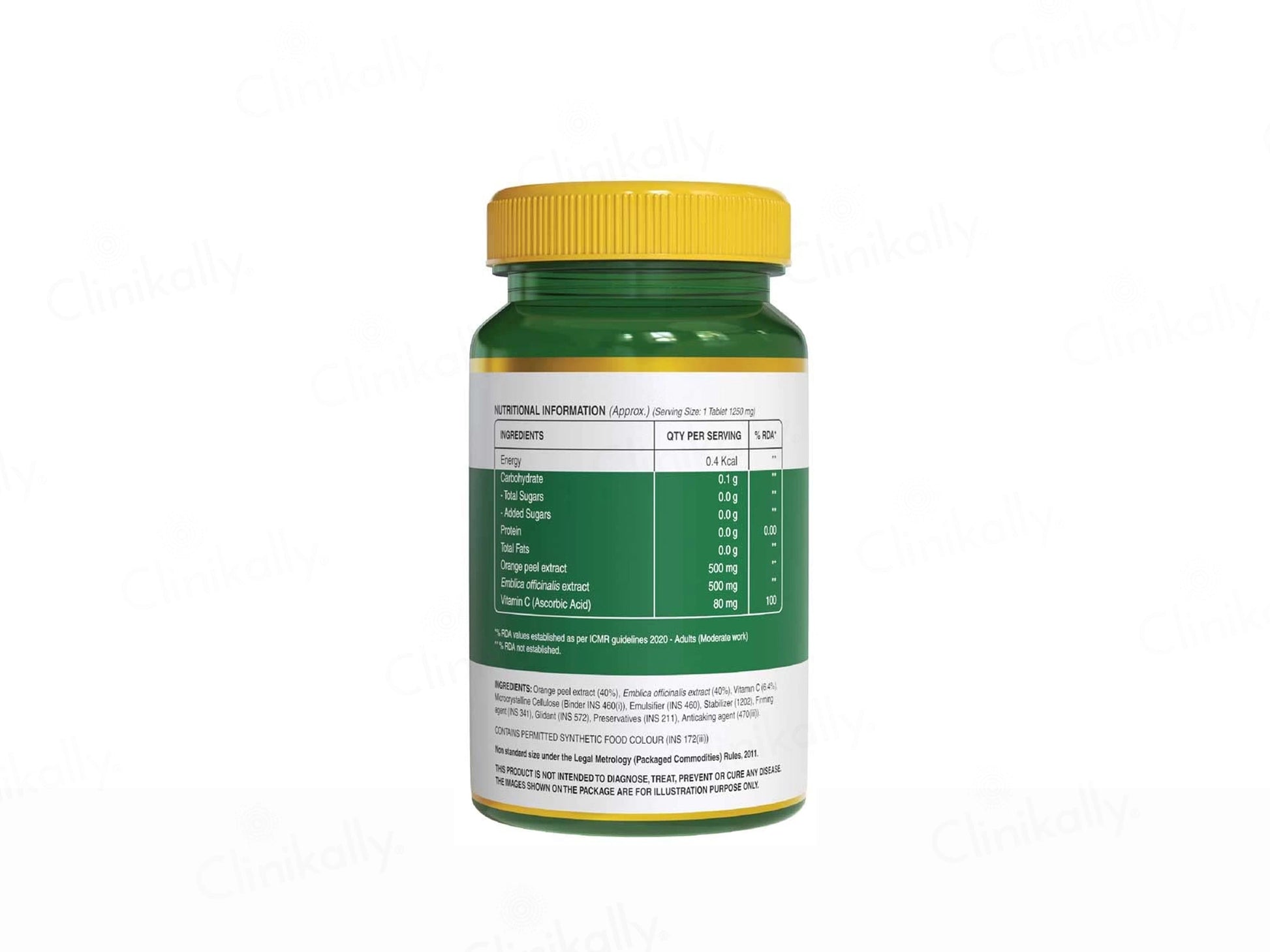 Pure Nutrition Vitamin C With Orange Peel and  Amla Extract Veg Tablet