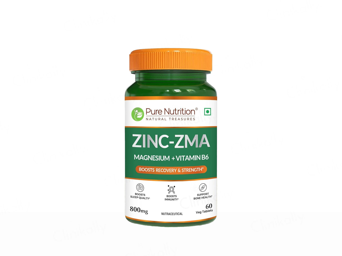 Pure Nutrition Zinc-ZMA, Magnesium  Vitamin B6 Veg Tablet