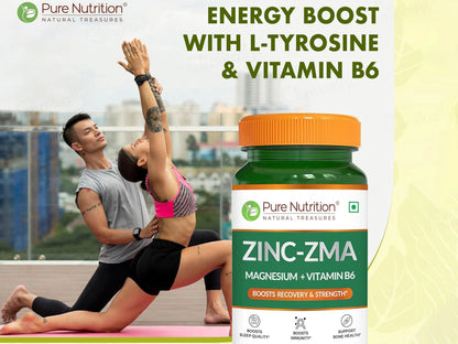 Pure Nutrition Zinc-ZMA, Magnesium  Vitamin B6 Veg Tablet