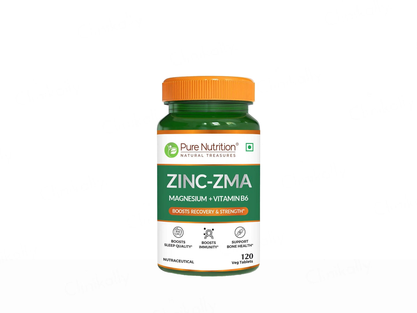 Pure Nutrition Zinc-ZMA, Magnesium  Vitamin B6 Veg Tablet