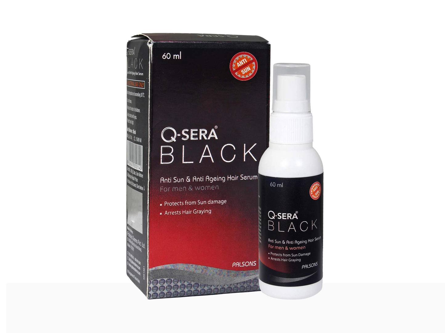 Q-Sera Black Serum Anti Sun and  Anti Ageing Hair Serum