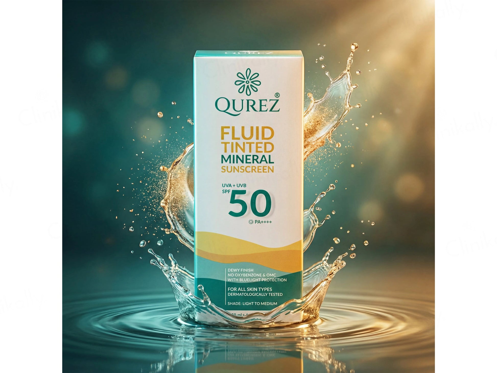 Qurez Fluid Tinted Mineral Sunscreen SPF 50 PA Light To Medium
