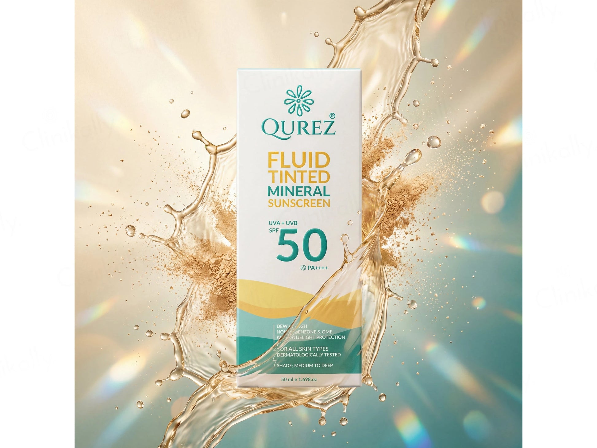 Qurez Fluid Tinted Mineral Sunscreen SPF 50 PA Medium To Deep