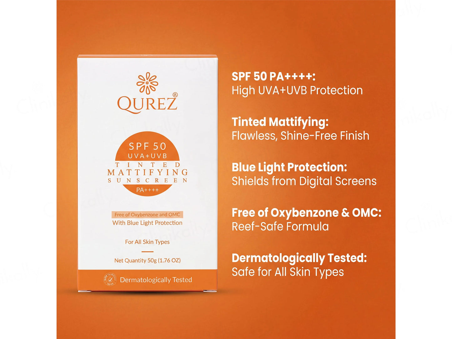 Qurez Tinted Mattifying Sunscreen SPF 50 PA