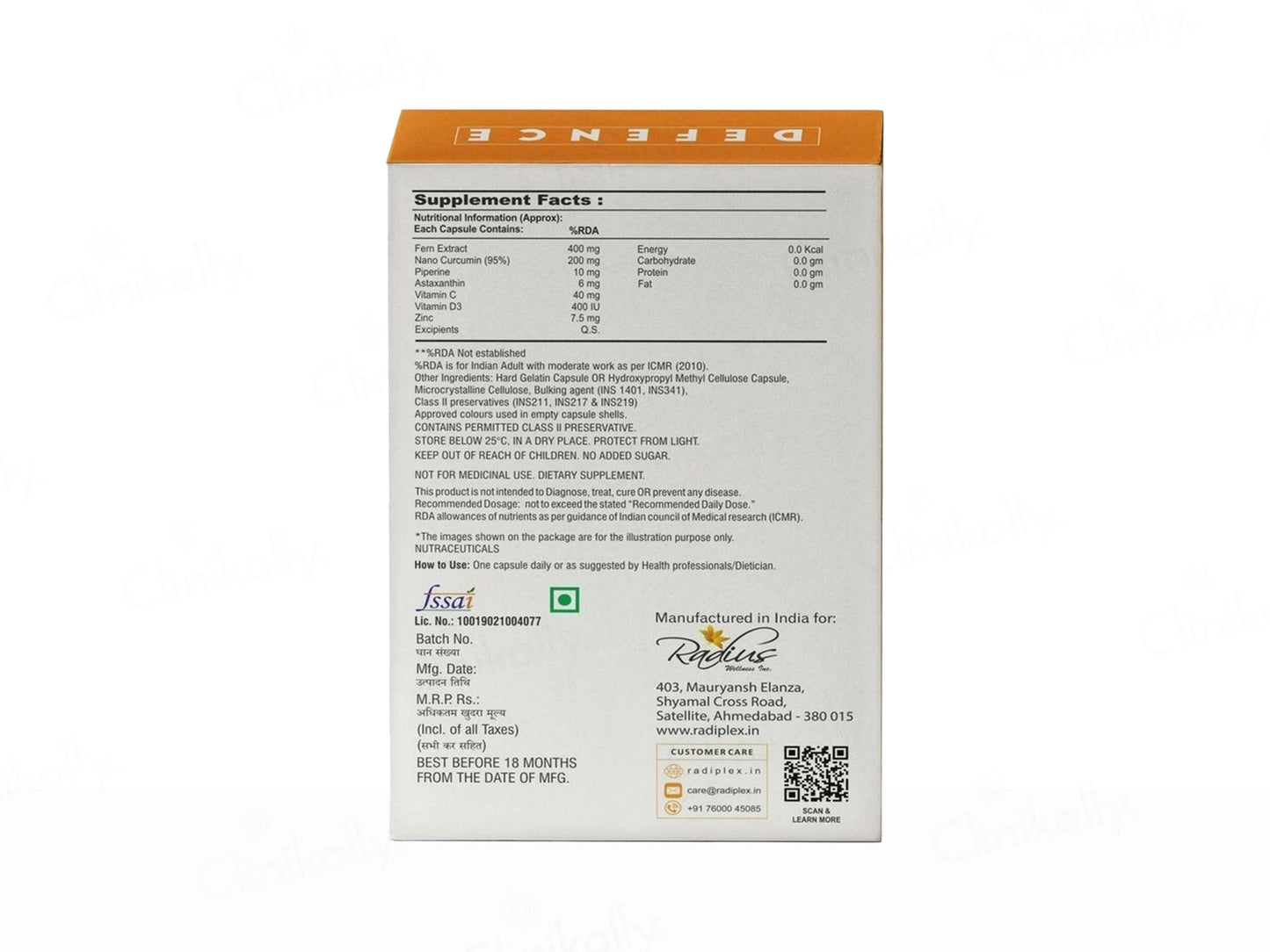 Radiplex Defence Nutraceutical Capsule