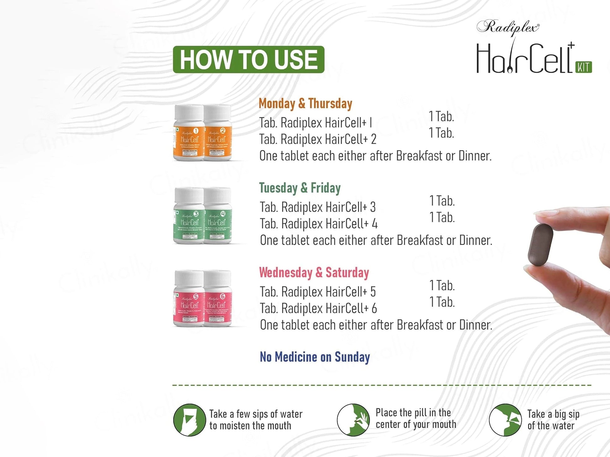 Radiplex Haircell Advanced Cyclical Therapy Hair Supplement Kit