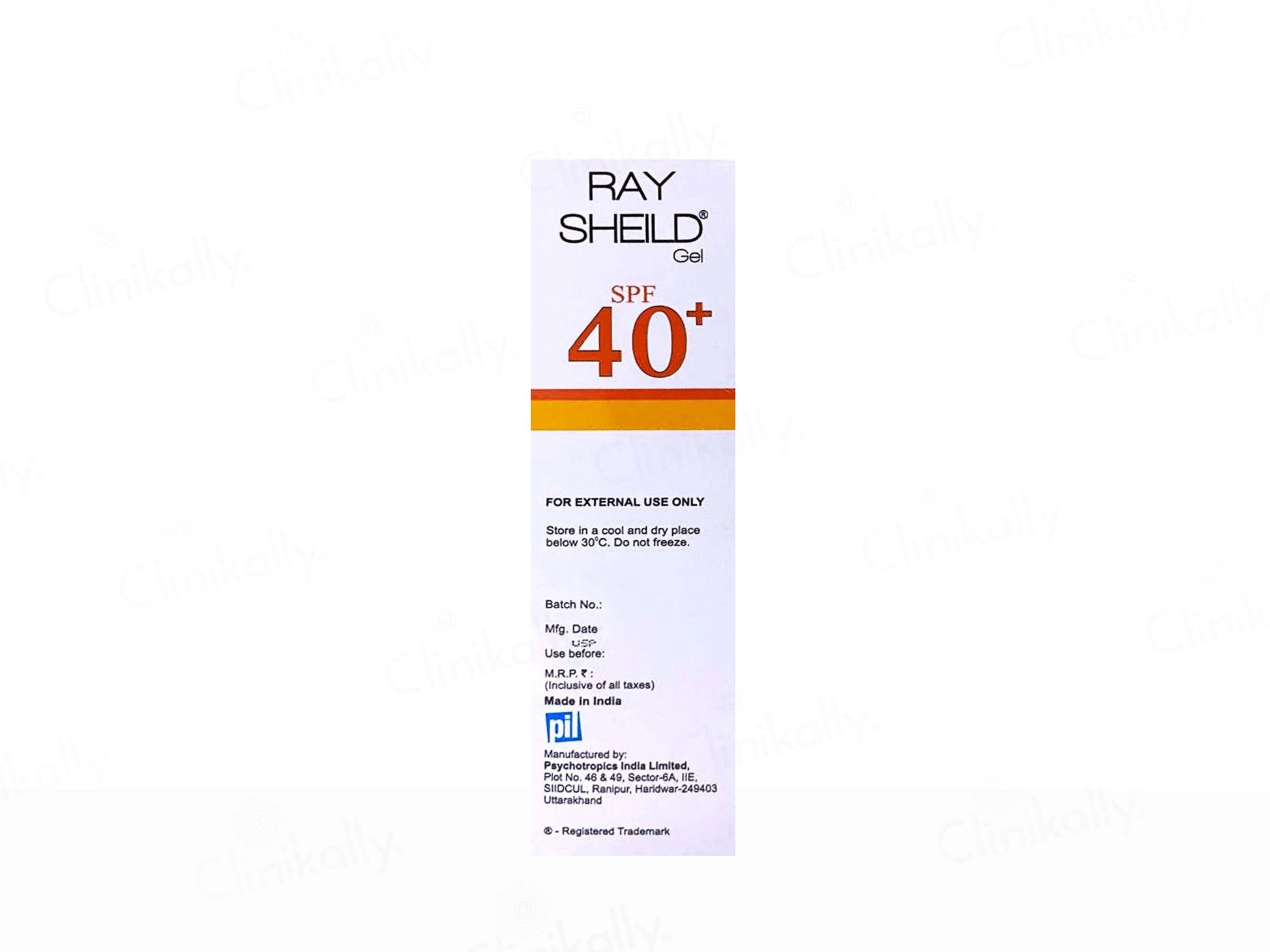 Ray Sheild Sunscreen Gel SPF 40 PA