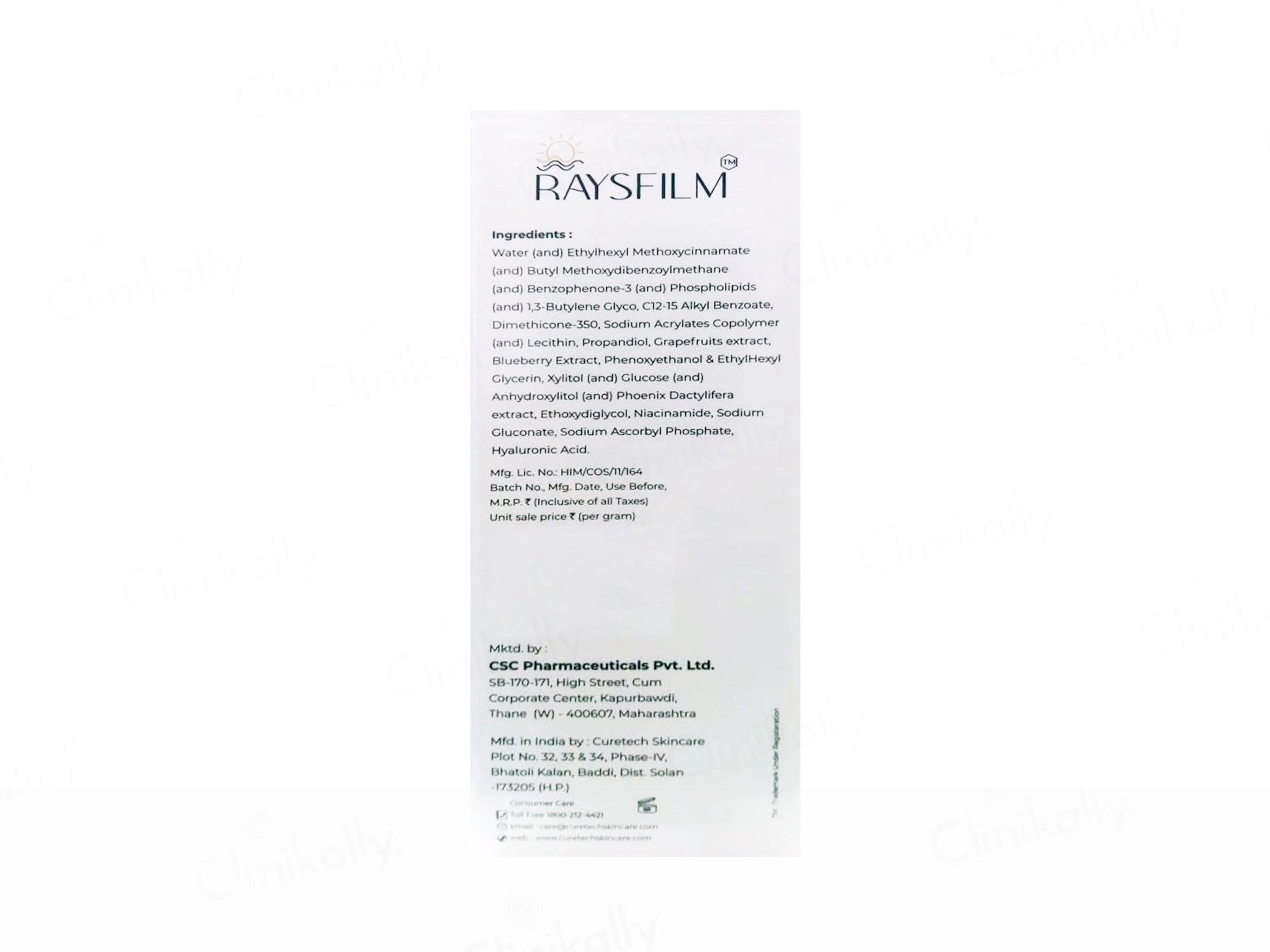 Raysfilm Radiance Brightening High Protection Sunscreen SPF 50 PA