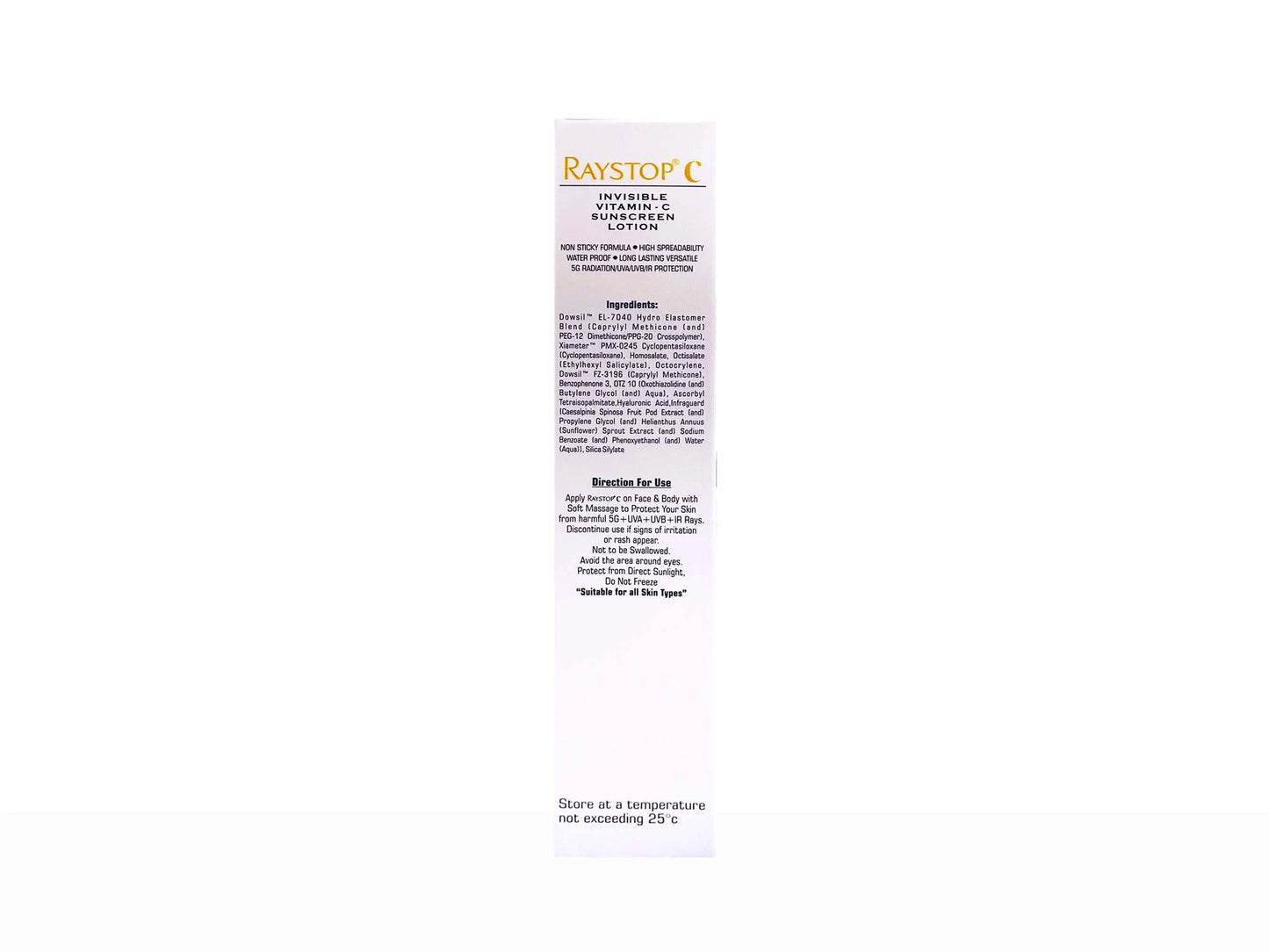 Raystop C Invisible Vitamin-C Sunscreen Lotion SPF 50 PA