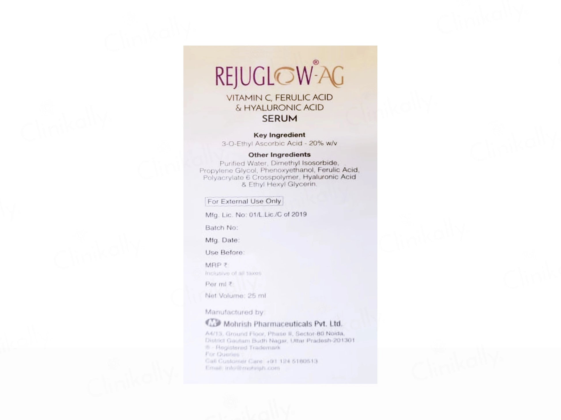 Rejuglow-AG Anti-Ageing Face Serum