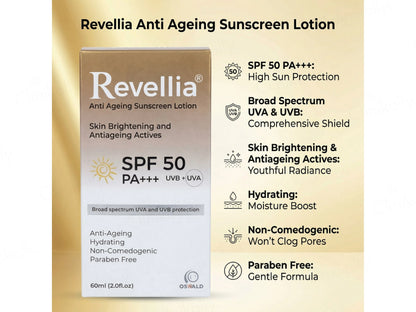 Revellia Anti Ageing Sunscreen Lotion SPF 50 PA