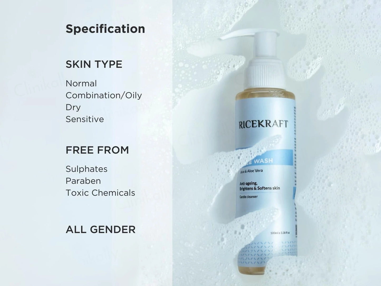 RiceKraft Rice and  Aloe Vera Gentle Cleanser Face Wash