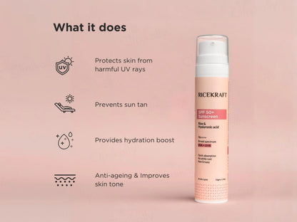 RiceKraft Rice and  Hyaluronic Acid Sunscreen SPF 50 PA