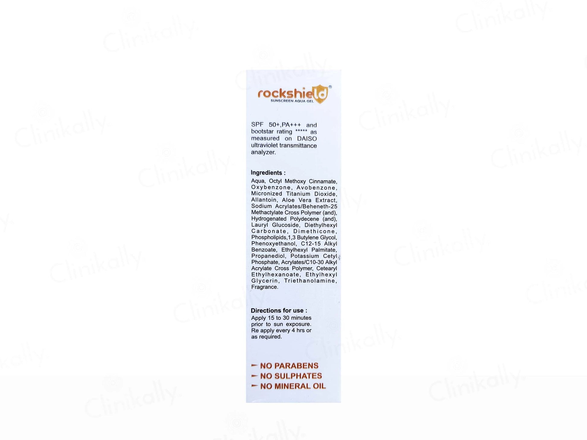 Rockshield Sunscreen Aqua Gel SPF 50 PA