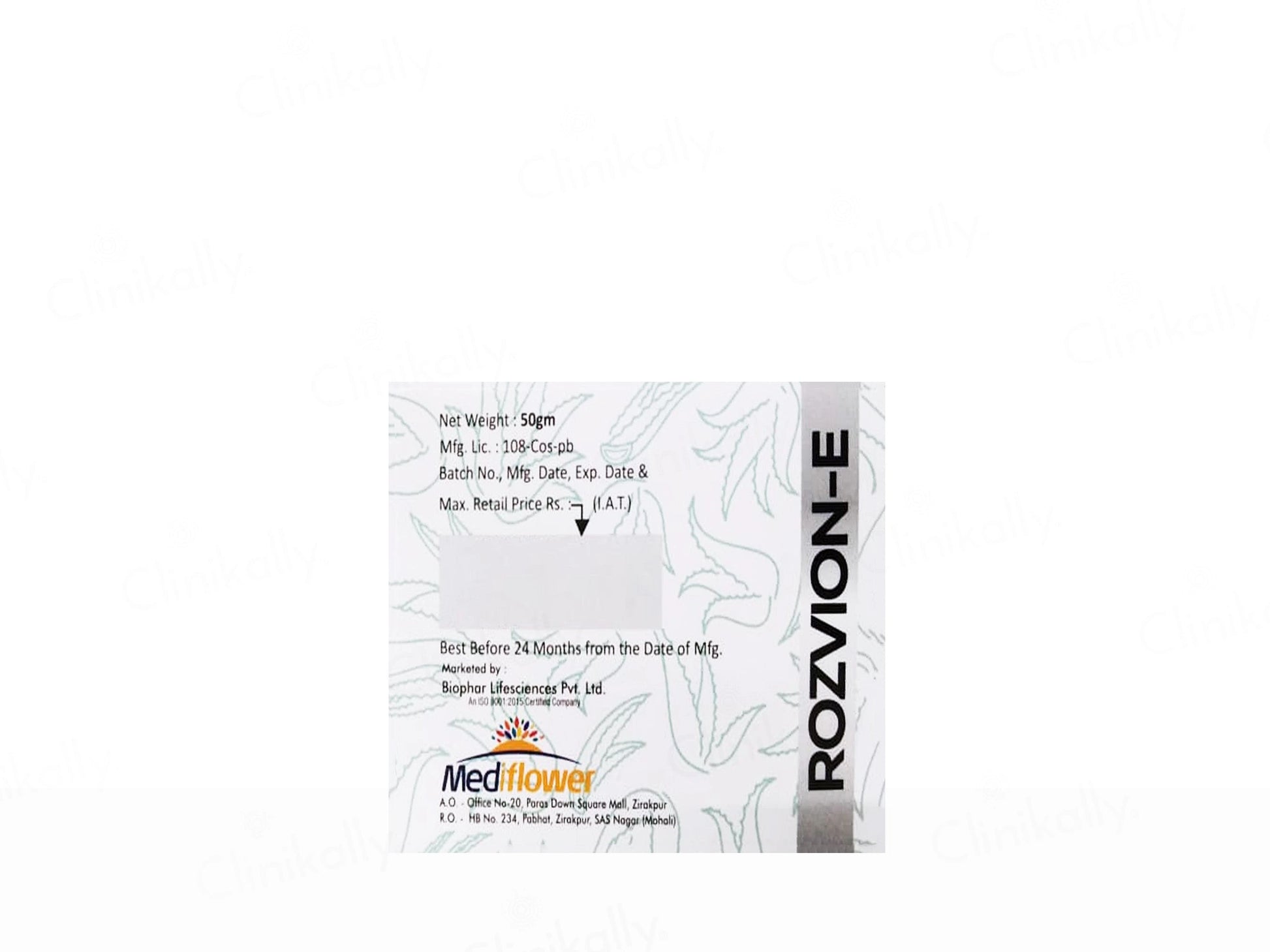 Rozvion-E Aloevera  Vitamin E Moisturizing Cream