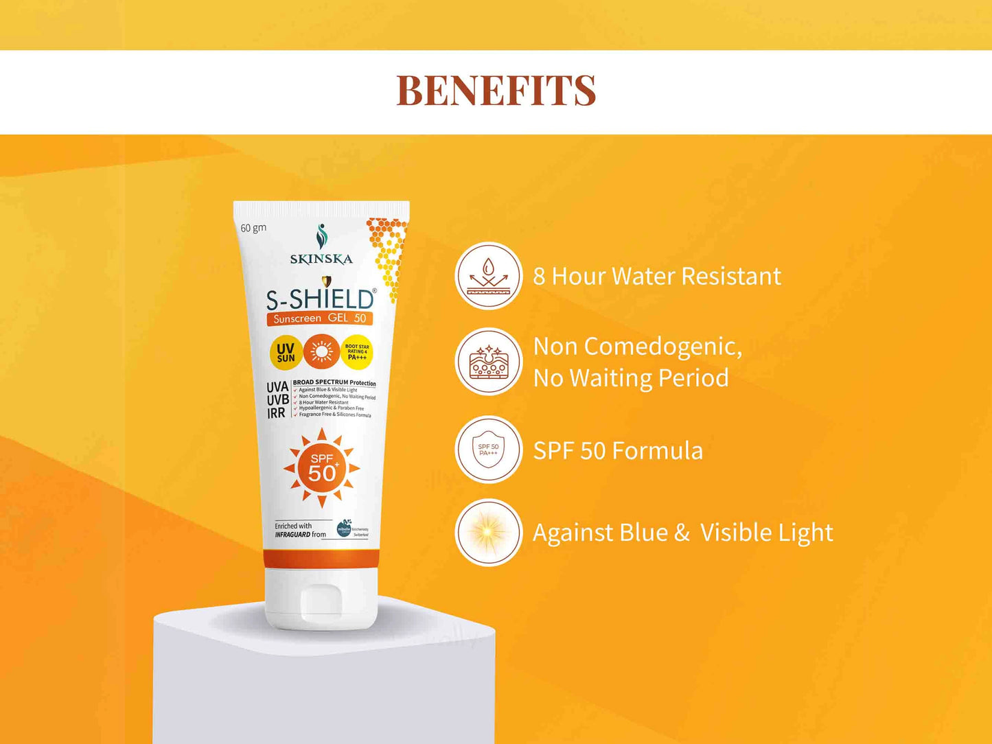 S-Shield Sunscreen Gel SPF 50