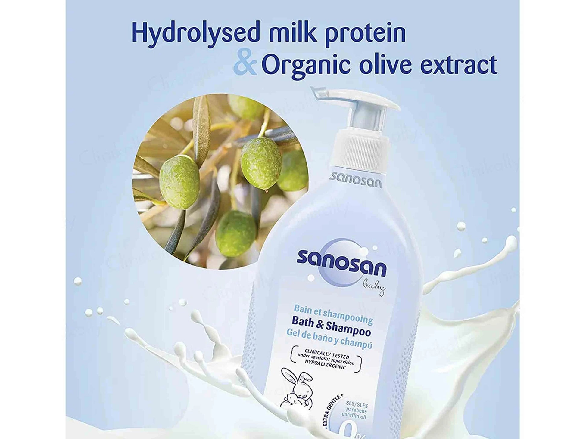 Sanosan Baby Milk Protein Bath and  Shampoo