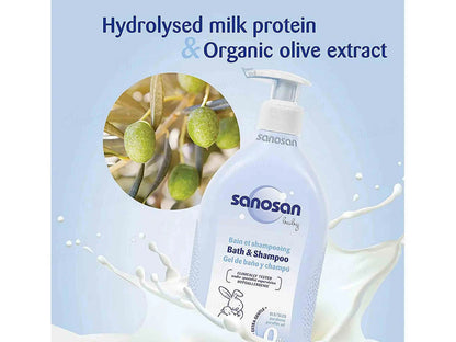 Sanosan Baby Milk Protein Bath and  Shampoo