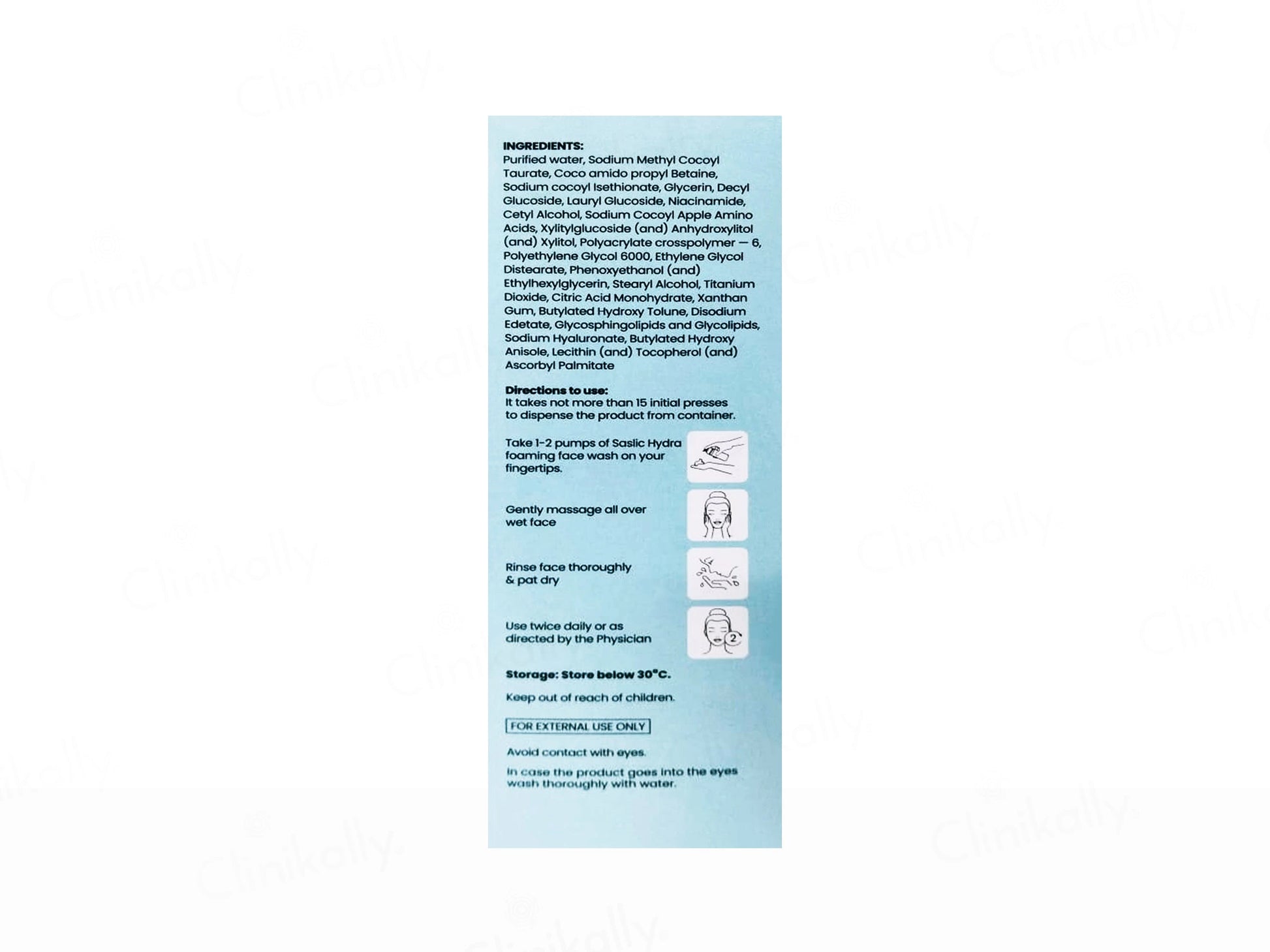 Saslic Hydra Foaming Cream-To-Foam Face Wash