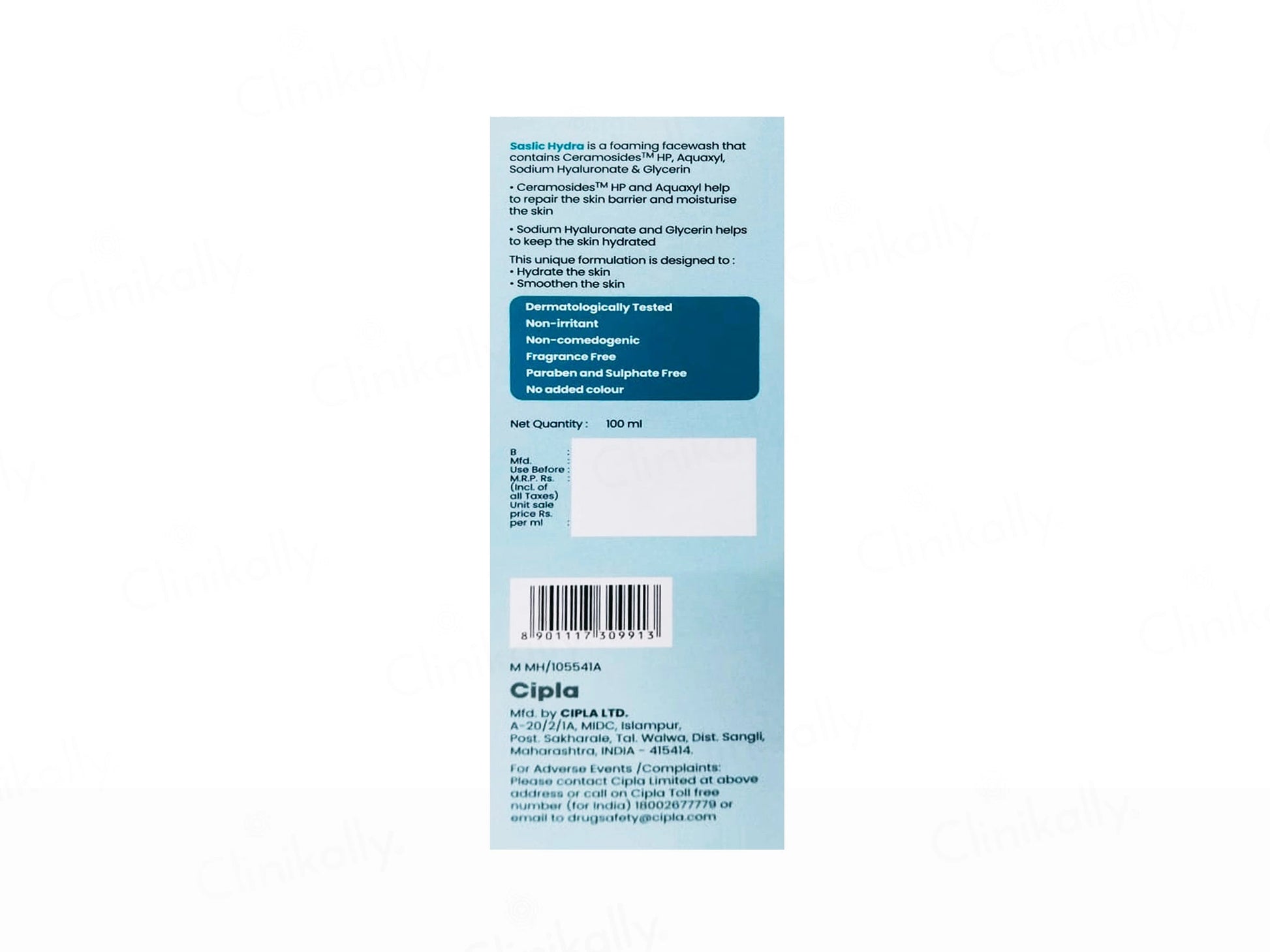 Saslic Hydra Foaming Cream-To-Foam Face Wash