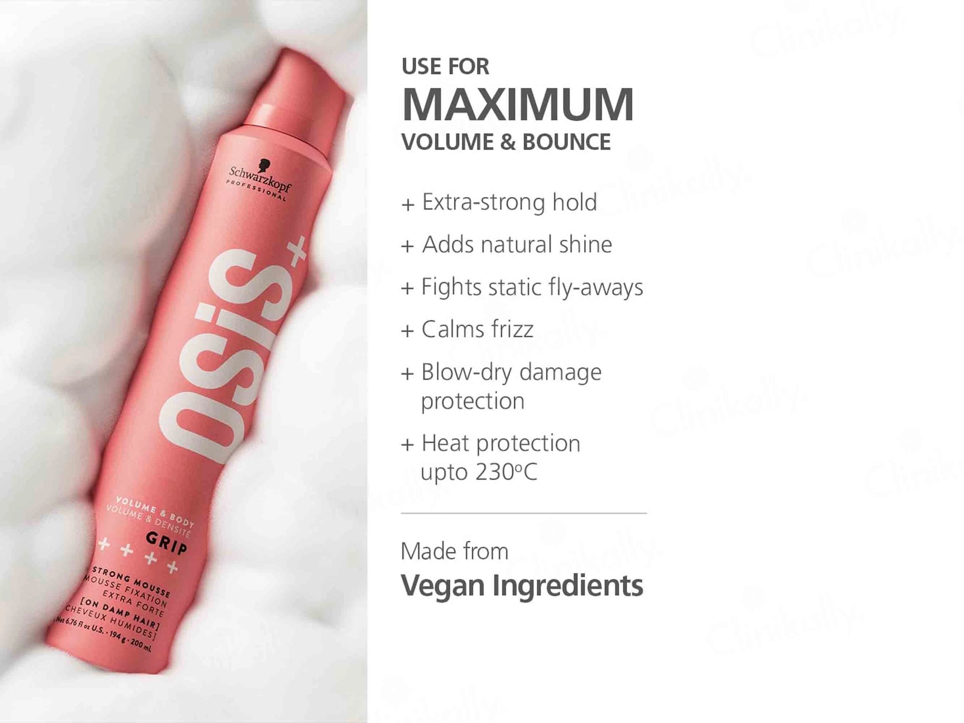 Schwarzkopf Professional OSiS Grip Extra Strong Hair Styling Mousse