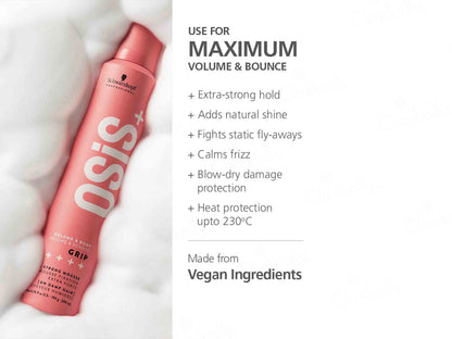 Schwarzkopf Professional OSiS Grip Extra Strong Hair Styling Mousse