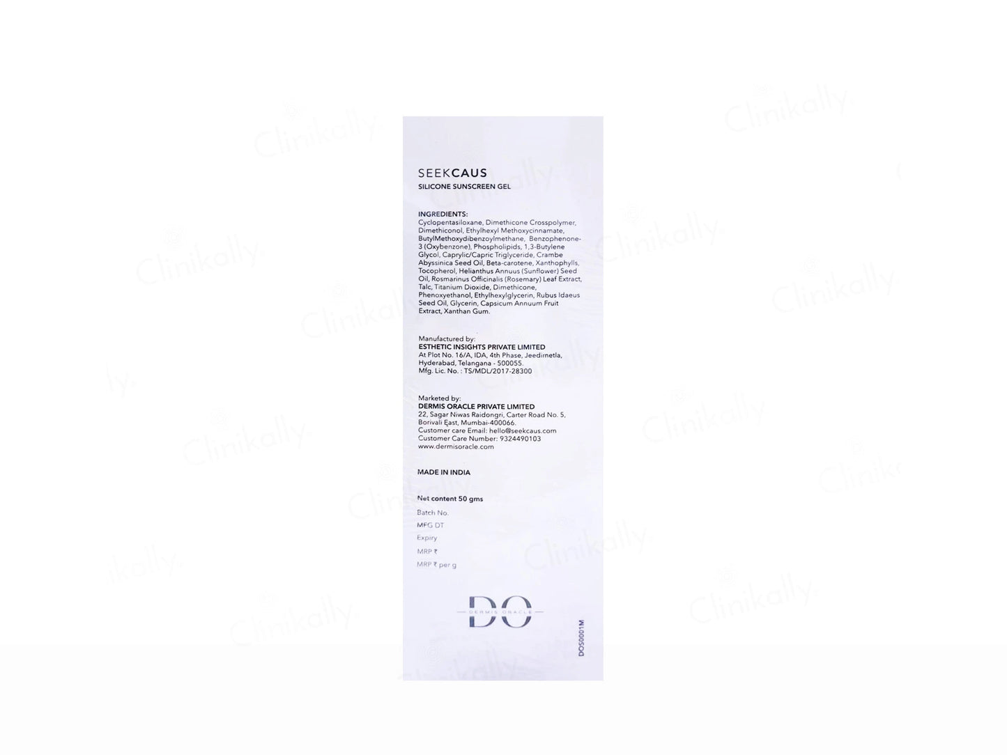 Seekcaus Silicone Sunscreen Gel SPF 50 PA
