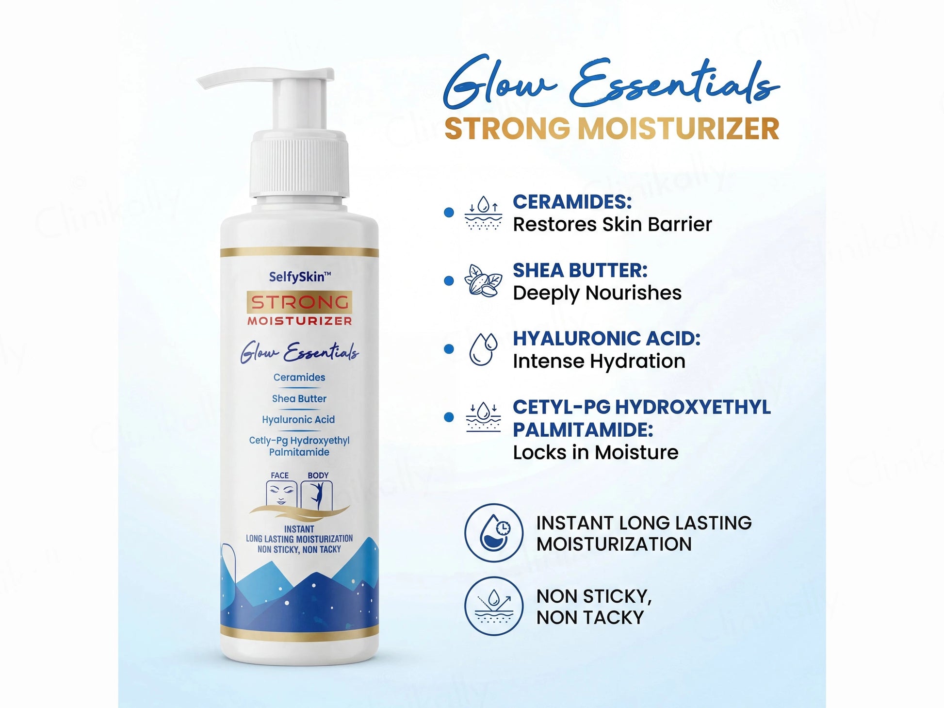SelfySkin Strong Instant Face and  Body Moisturizer
